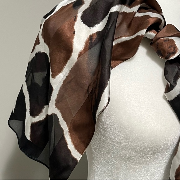 Jones New York Animal Print Sheer Silk Scarf - Picture 5 of 8